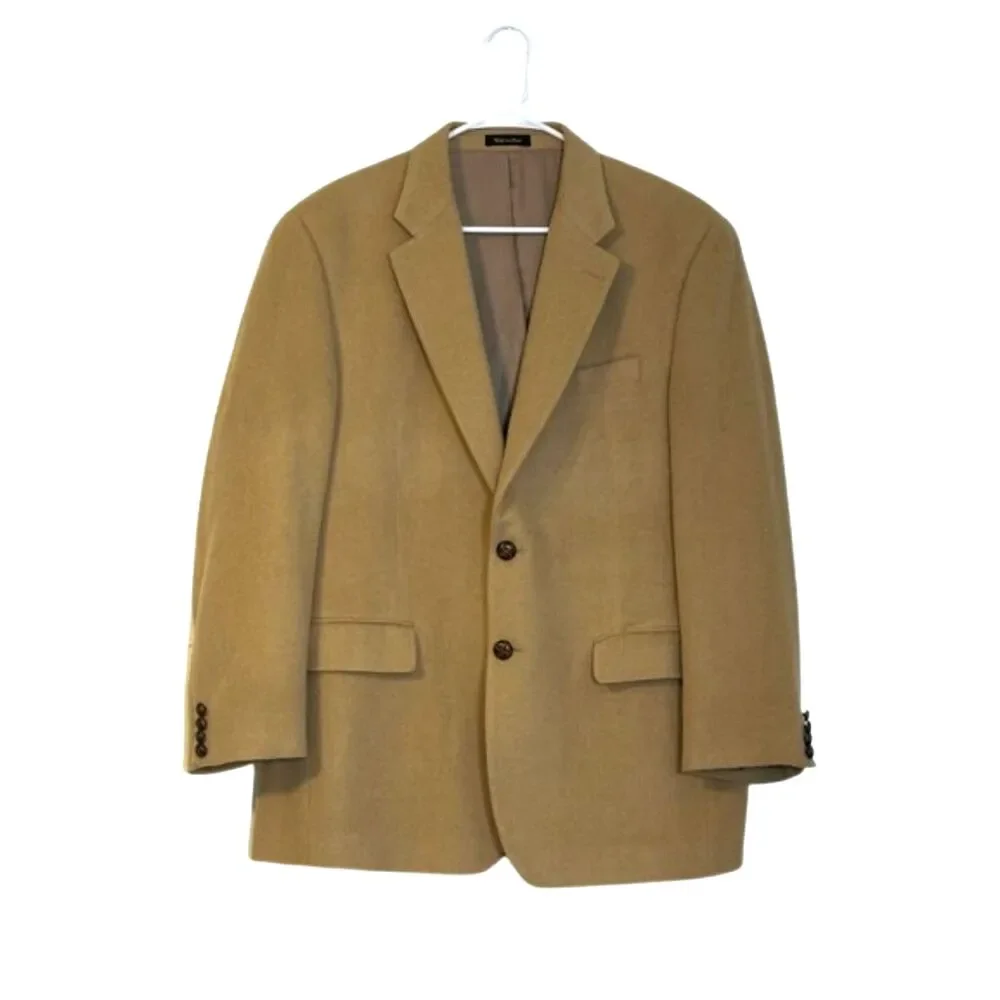 Vintage Chaps Ralph Lauren Camel Hair Blazer Single Breasted Mens 40R Career